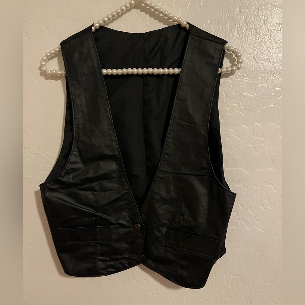 Eclipse 100% Leather Vest Size S